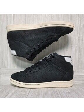 adidas Stan Smith Mid Snakeskin Women’s 9.5 Black High Top BB4863